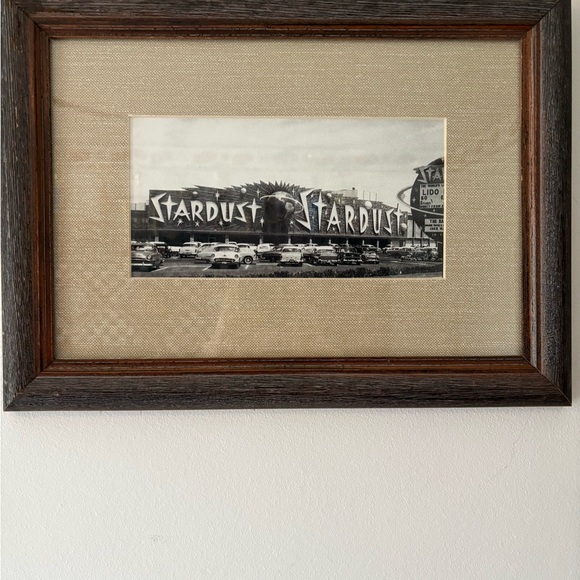 Historical Las Vegas Stardust Hotel Circa 1950’s Photo Custom Framed & Matted - Picture 1 of 3